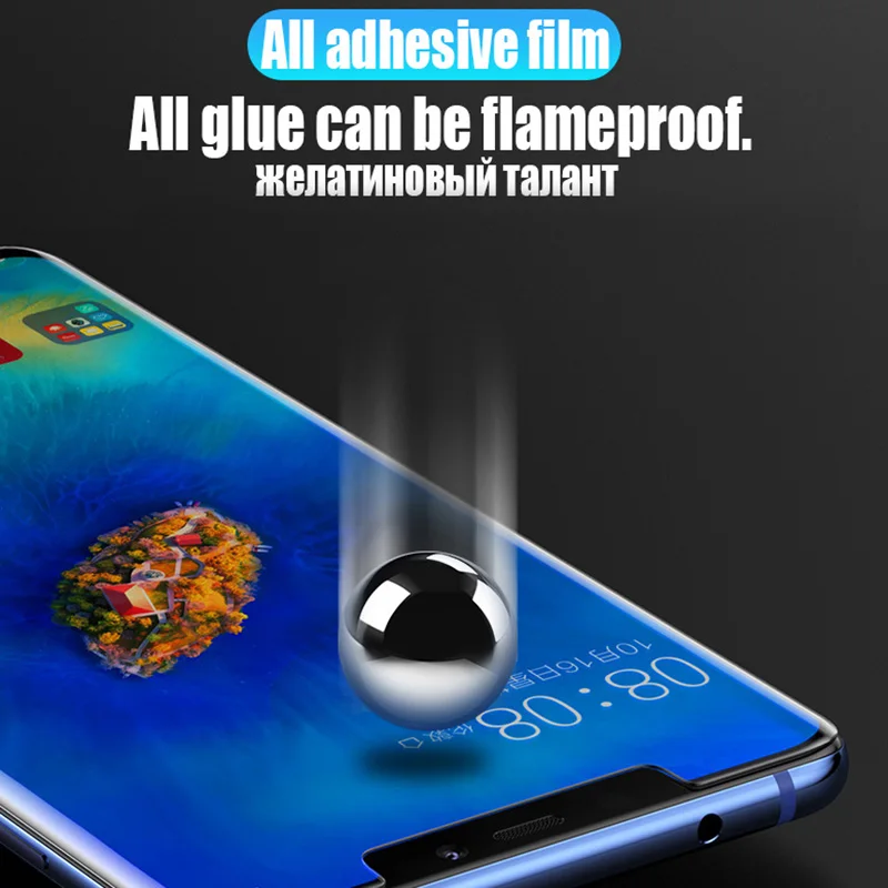 Полное покрытие УФ закаленное стекло для huawei Mate20 Lite Pro Защита экрана для huawei P20 P30 Lite Pro прозрачная защитная пленка