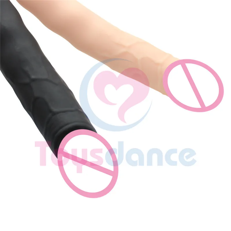 Toysdance 30 см из настоящего силикона мателлическая основа двойная насадка