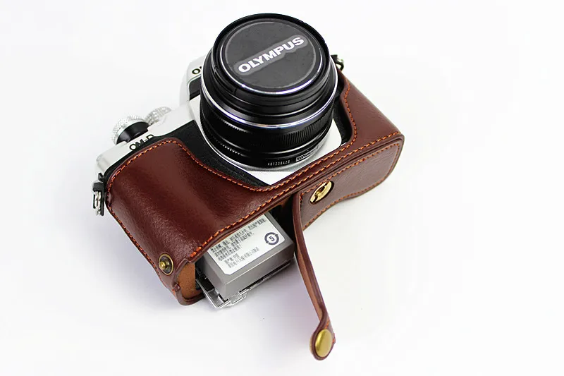 Новая сумка из натуральной кожи для Olympus EM10 II корпуса половины камеры Mark 2 Нижняя