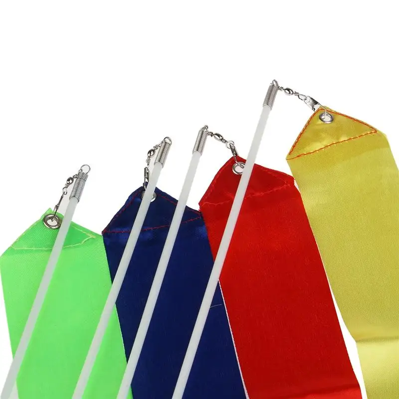 Ленты для гимнастики ритмики с пластиковыми ручками (случайный цвет) | Спорт и