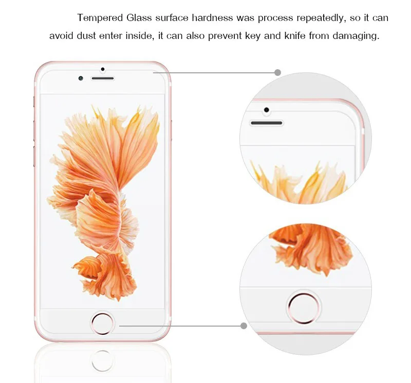 Ультра тонкий закаленное Стекло чехол для iPhone 6 S 5 5S 7 Plus Экран протектор Плёнки