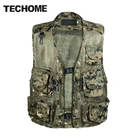 Мужской Камуфляжный жилет с несколькими карманами, в сеточку