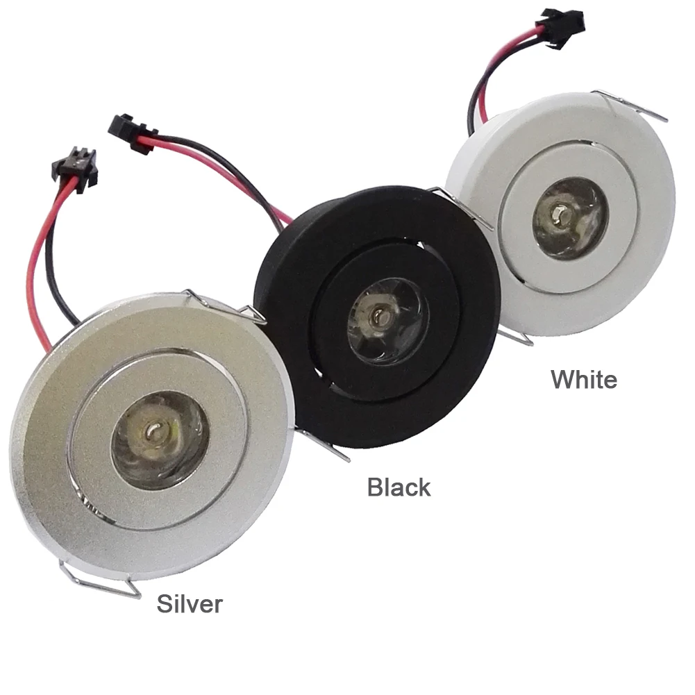 Miniluz led empotrable para armario, foco empotrable, controlador led, Blanco cálido naturaleza pura, blanco, plateado, negro, 10 AC85-265V