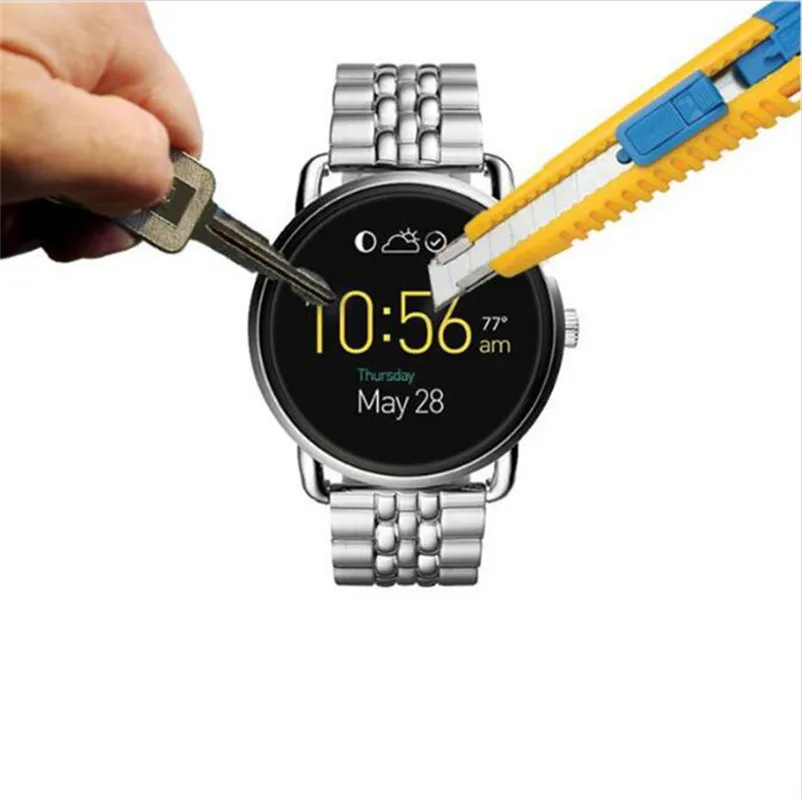 Закаленное Стекло защитный Плёнки для Fossil Q wander Модные Смарт часы Ultra Clear гвардии