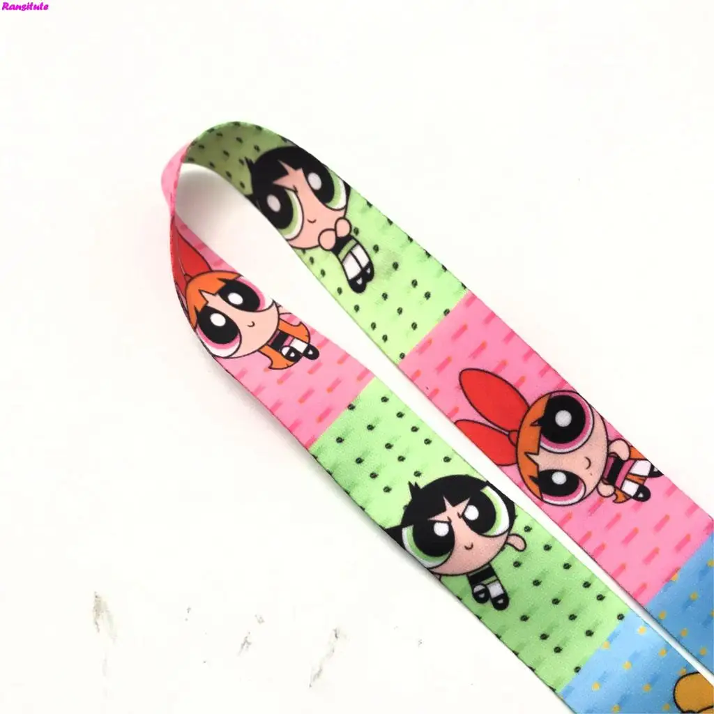 R155 Powerpuff Девушки Многофункциональный аппликация мобильного телефона ключевой ремень веревка шнурок шейный браслет украшение для мобильного телефона
