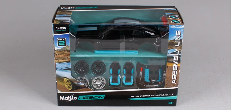 Maisto DIY 1:24 Mustang GT Гоночная машина DIY литая под давлением модель автомобиля из металлического сплава для детей игрушки подарки на день рождения
