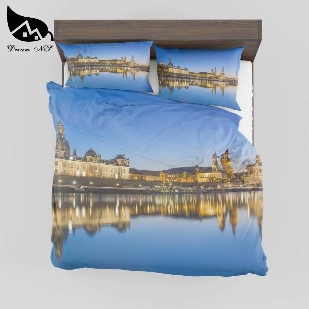 Постельное белье Dream NS Home Landscape 3D Printing из микрофибры с высоким разрешением изображения для домашнего текстиля.