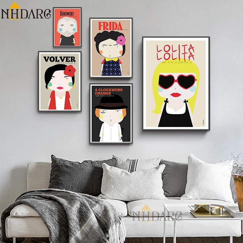 

Posters And Prints Canvas Painting Art Cute Cartoon Characters Glciee Art Print Wall Pictures for Living Room Modern Home Decor
