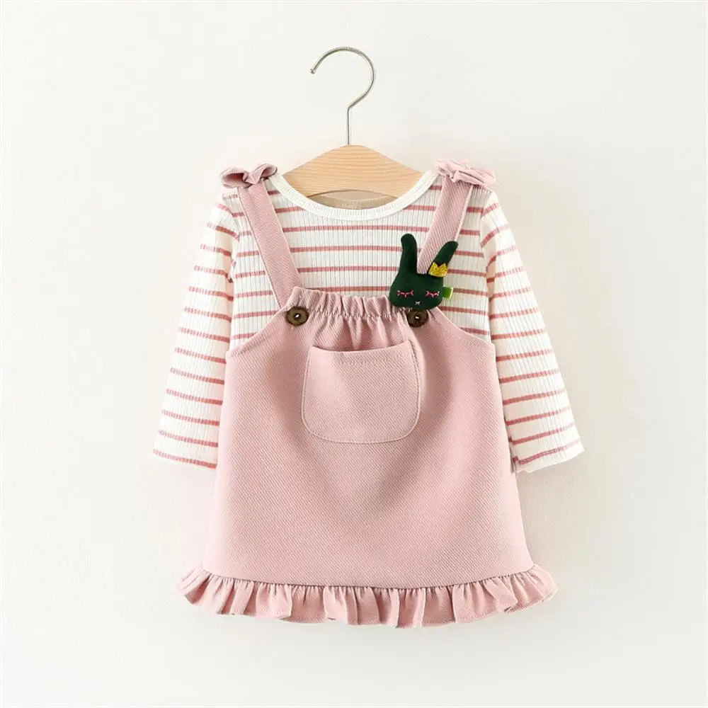 2018 Демисезонный Обувь для девочек длинный рукав вязаный Топ + ремень