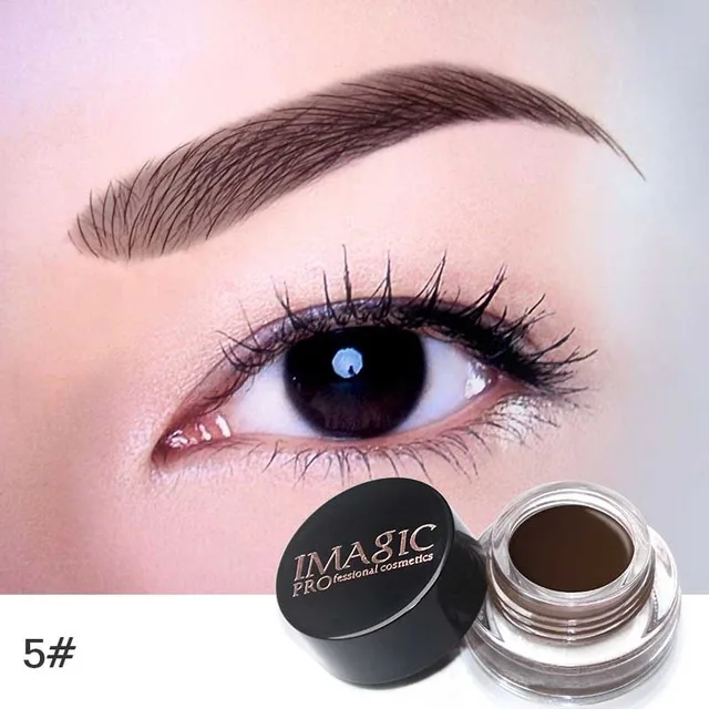 5 and brush IMAGIC 2 = 1 бутылочка, Профессиональный гель для бровей, ТИНТ, натуральный стойкий водонепроницаемый крем для бровей, Косметика для макияжа+ 1 кисть - Цвет: 5 and brush