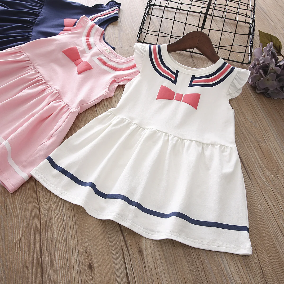 Girl Dress 2018 New Baby Dresses striped Pattern Print Lemon Cartoon Birthday Female Summer Clothes Kids | Детская одежда и обувь