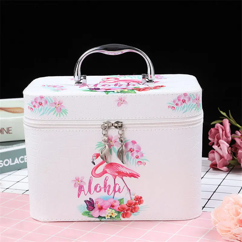 3 шт./набор органайзер для макияжа с рисунком фламинго косметичка путешествий