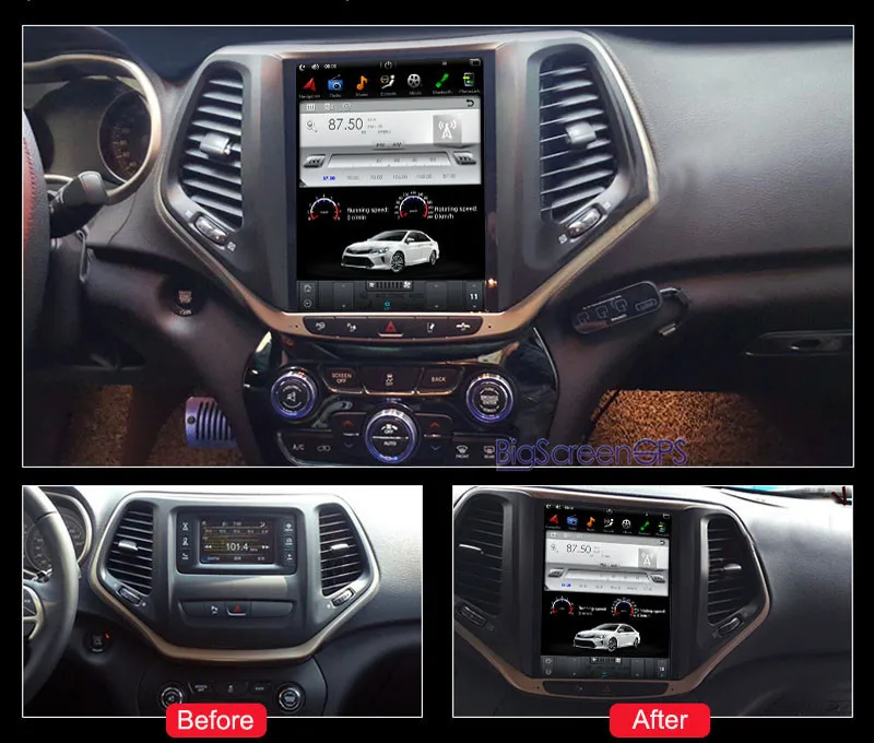 10," Tesla type Android 8,1 4+ 64 ГБ для JEEP Cherokee автомобильный dvd-плеер навигация gps Радио стерео блок
