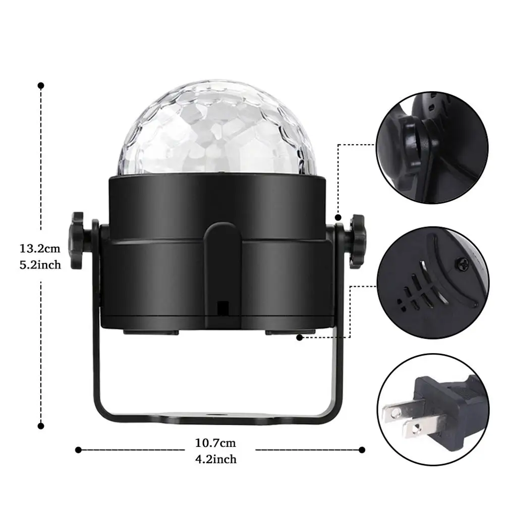 DSstyles 2 шт. LED 3 Вт RGB мини сценическая лампа магический шар Светильник проектор клуб
