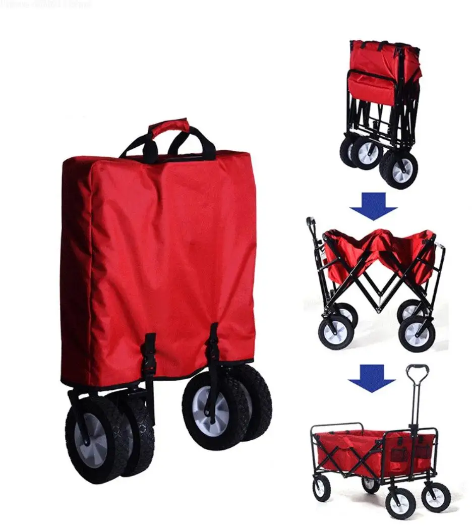 Складной утилита Wagon пляжные корзина для покупок 600D ткань Оксфорд Портативная