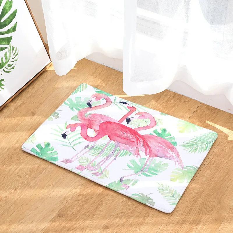 Коврик CAMMITEVER с розовым фламинго для гостиной спальни моющийся коврик