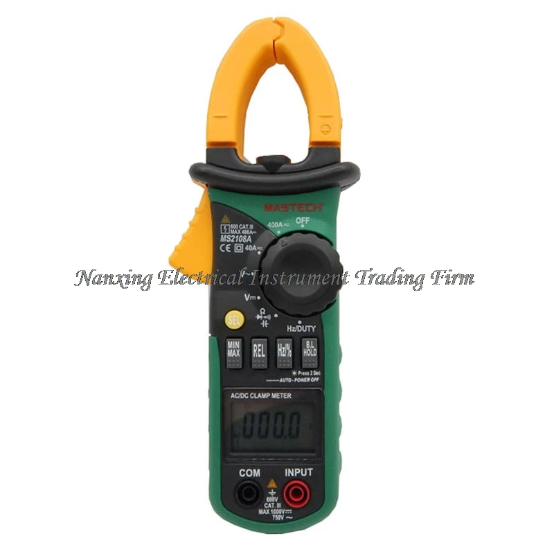 Mastech MS2108A цифровой клещи автоматический Диапазон мультиметр переменного тока 400A Ток Напряжение Частота клещи мультиметр тестер подсветка