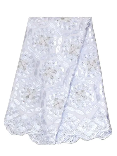 white African Cotton Swiss Voile Lace Fabric High Quality Stones In Switzerland cotton african lace fabric | Дом и сад