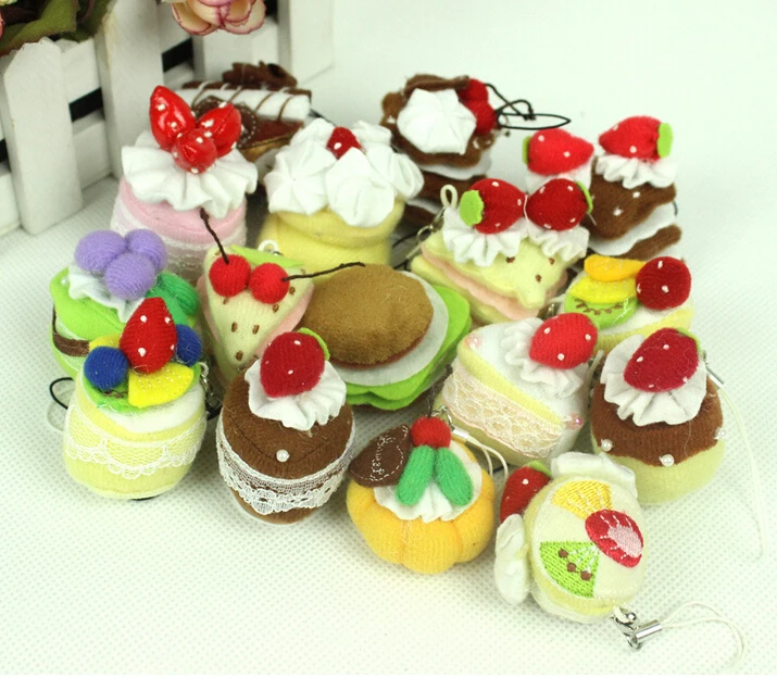 5 шт./лот имитационная модель плюшевого торта детские игрушки мобильный телефон