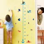 Настенная Наклейка в виде рычага по высоте для детской комнатыдетской комнаты с изображением мультяшных животных