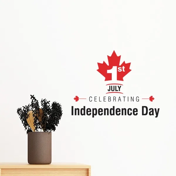 Счастливый День Канады 4 июля кленовый лист канадский флаг Съемная Наклейка на