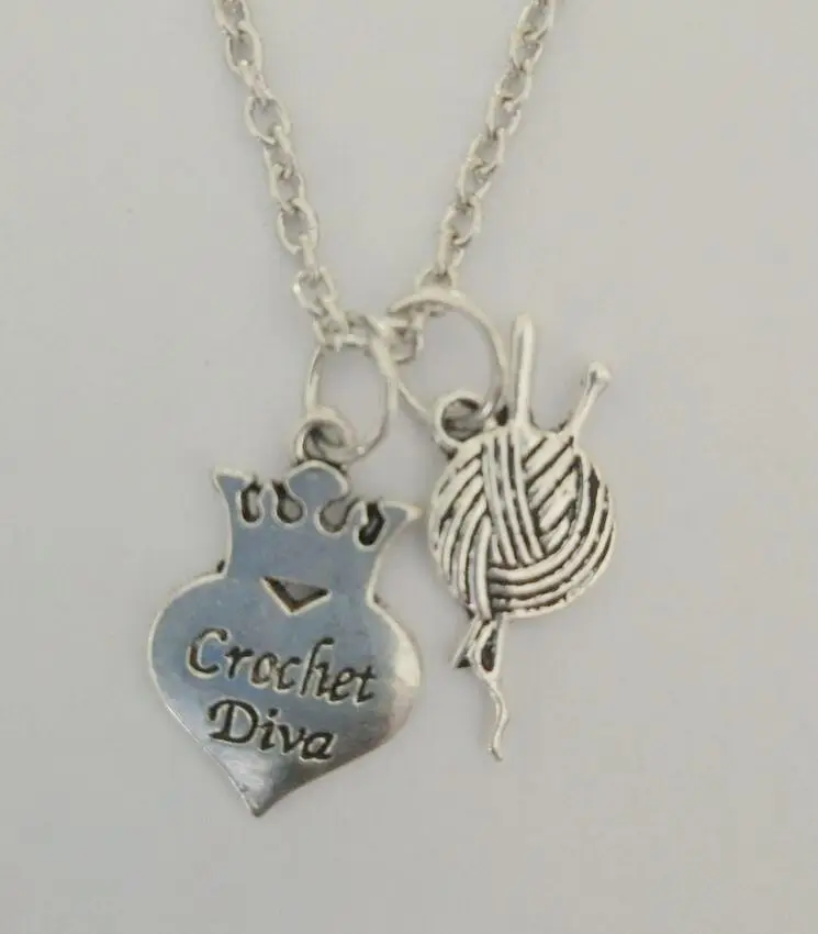 Винтажное серебряное ожерелье Crocher Diva корона сердце подвески брендовый ошейник