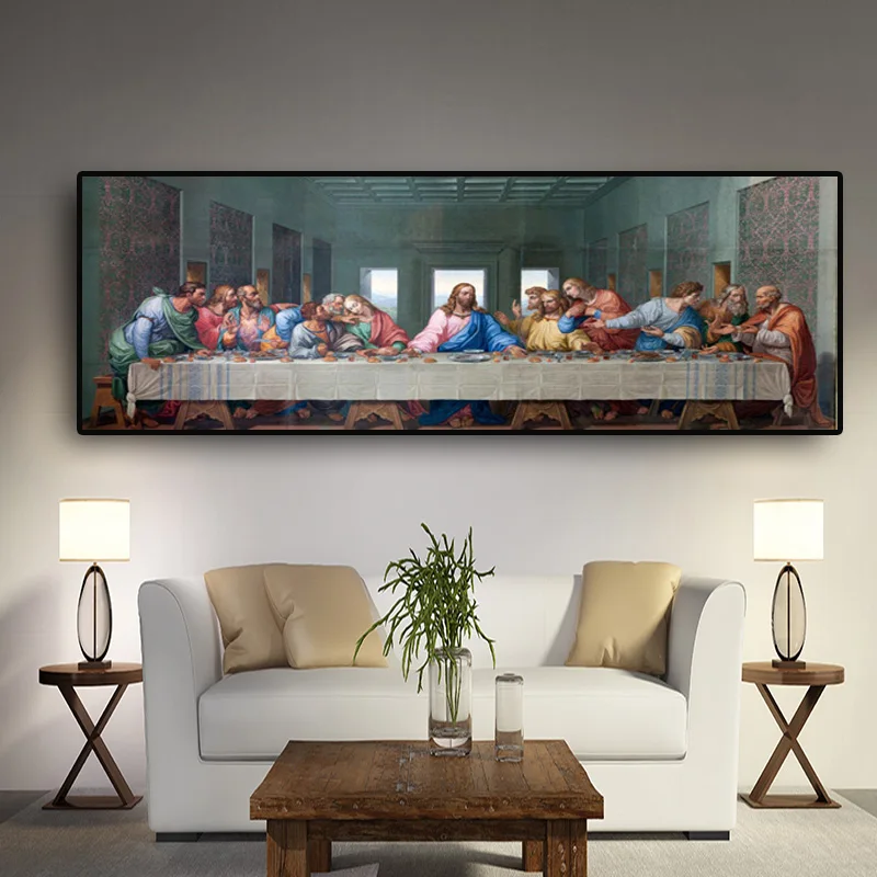 Картина The Last Supper Леонардо да Винчи известный холст настенные плакаты и принты