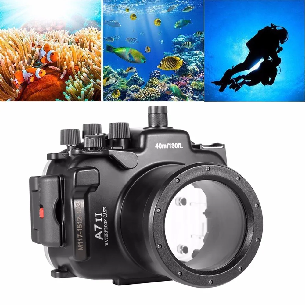 Подводный водонепроницаемый чехол Meikon 40 м 130 футов для камеры sony A7 II A7R II 28-70 мм+ красный фильтр MEIKON 67 мм