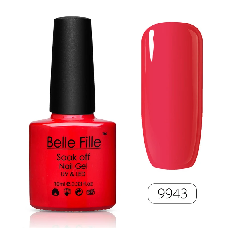 Belle FILLE УФ гель Лаки для ногтей 10 мл Bling Soak Off Гель-лак лак профессиональный маникюр