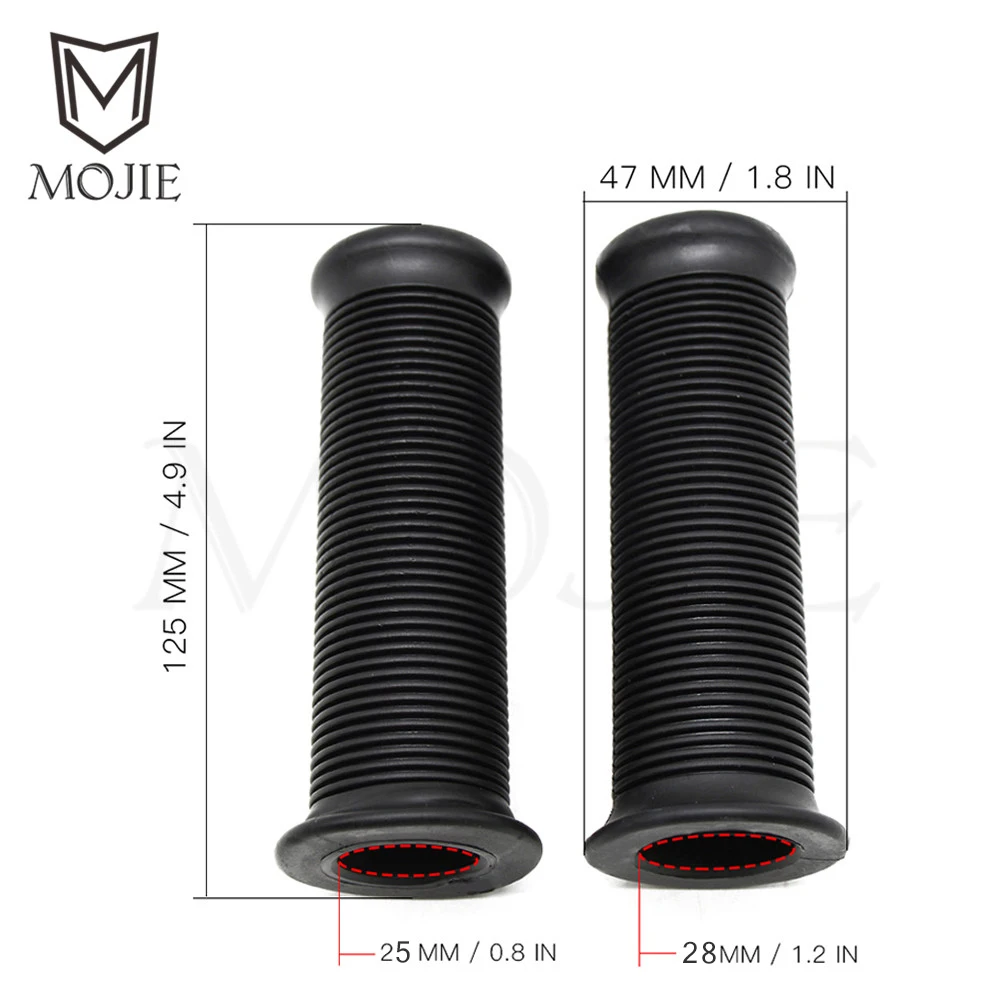 Резиновый руль для мотоцикла в стиле ретро 25 мм/28 мм Honda Suzuki Kawasaki Cafe Racer Bobber Custom Yamaha