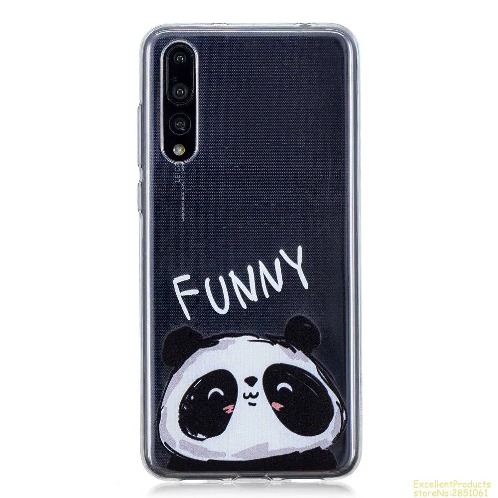 Силиконовый чехол для huawei P20 PRO fundas hoesje Красивый Веселый мультяшный из ТПУ с