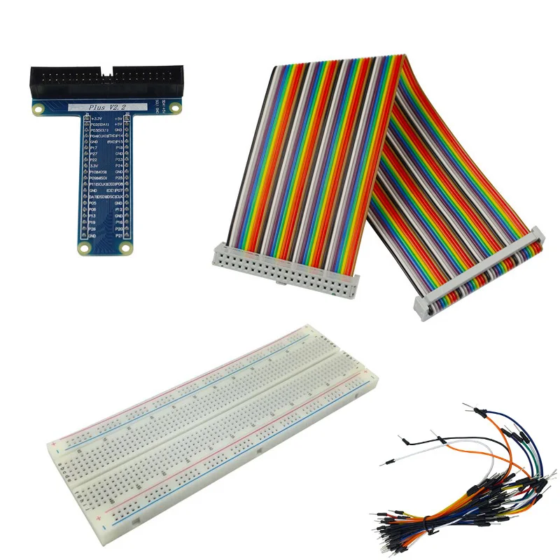 Удлинительная плата Raspberry Pi 3 40 Pin GPIO макетная 830 Point кабель соединительный для