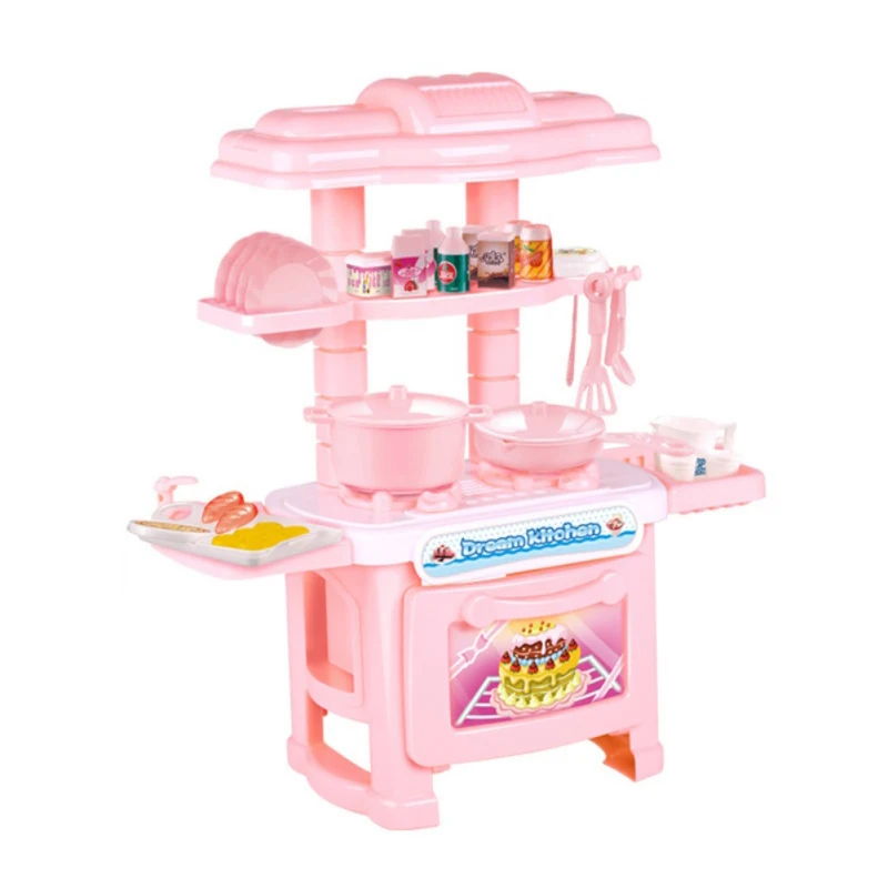 

2018 Kids Kitchen Set Children Kitchen Toys Large Kitchen Cooking Simulation Model Colourful Play Educational Toy for Girl Baby