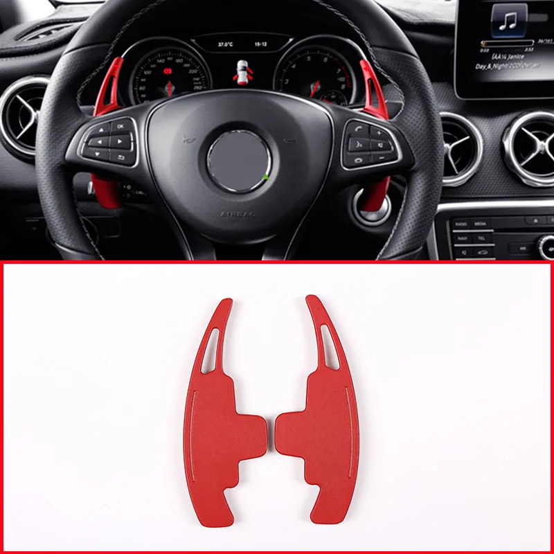 Красное весло рулевого колеса из алюминиевого сплава для Mercedes Benz B C GLC E Class W247 W205