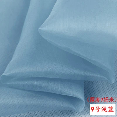 9 light blue Фабричная органза в 23 цветах 6 момме 140 см в ширину H1S1O10 - Цвет: 9 light blue