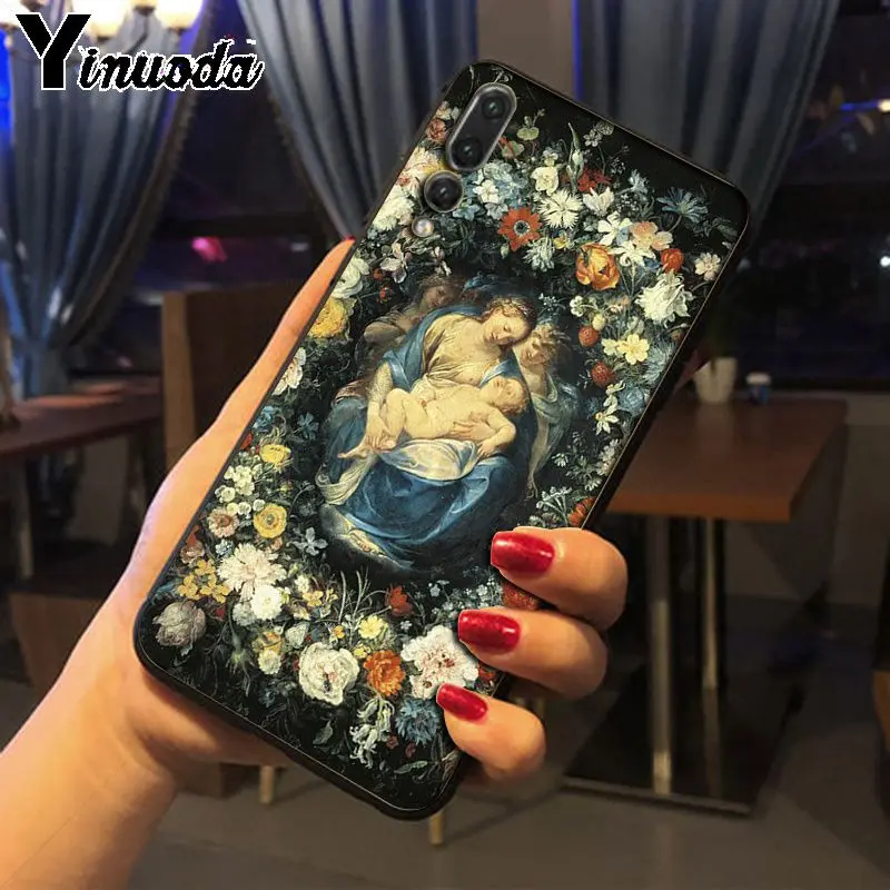 Yinuoda Классический чехол для телефона с изображением цветов в вазе эстетическое