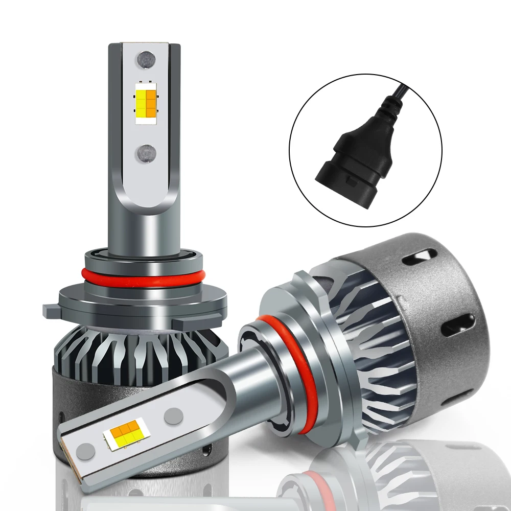 3 цвета F25C H4 светодиодный H7 H11 H1 9005 9006 9012 для автомобильных фар 12V светодиодный фары Противотуманные огни 3000k 4300k 6000K 10000LM
