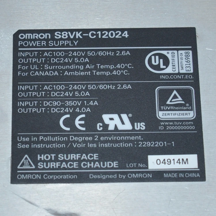 OMRON S8VK C12024 импульсный источник питания DC24V 5.0A|Промышленные компьютеры и