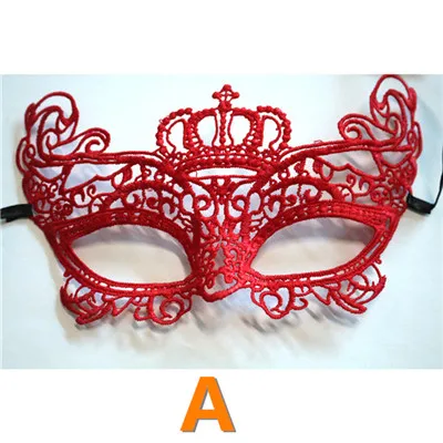 Partyfareast Красный Косплей кружева маски для женщин девушки Sexy Party реквизит верхняя половина лица кружева маска для карнавала украшения - Цвет: 1