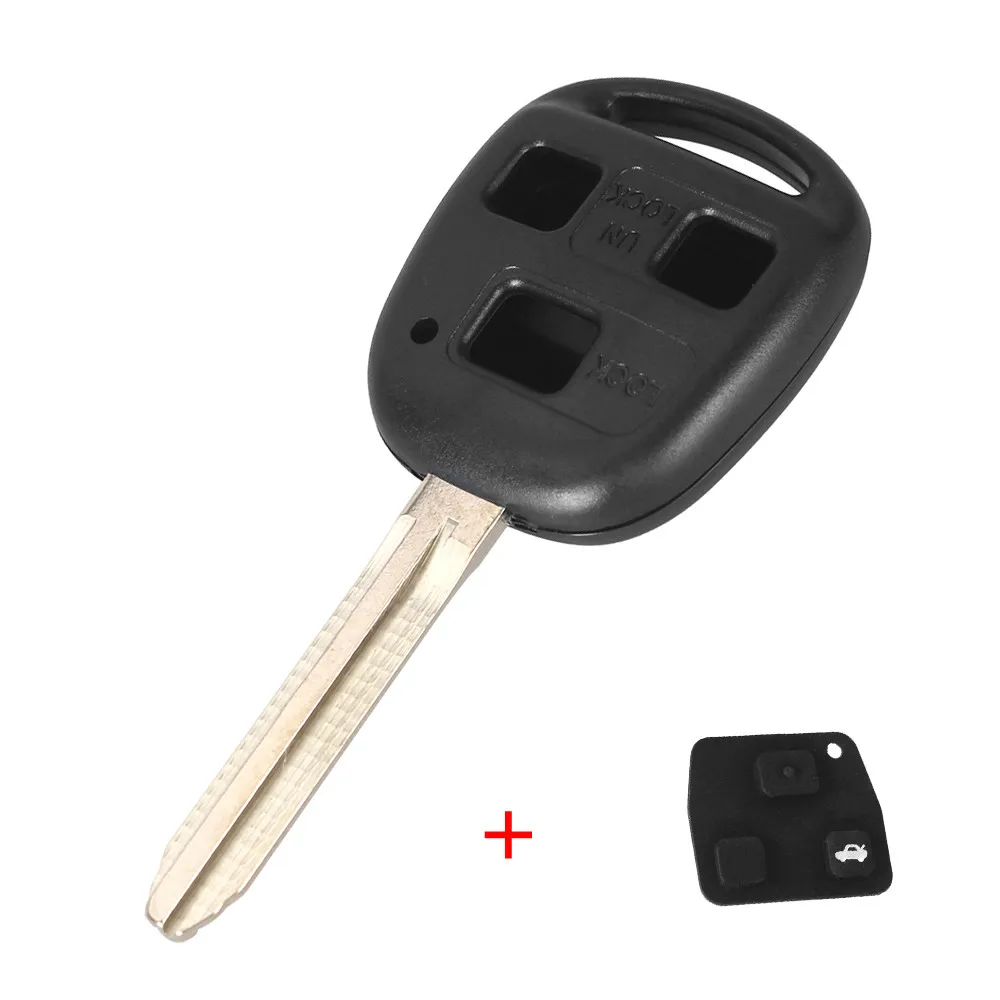 3 BT With Button Pad Чехол KEYYOU для автомобильного пульта дистанционного ключа для Toyota Yaris Prado Tarago Camry Corolla 2/3 кнопки лезвие toy43 чехол для автомобильного ключа - Количество кнопок: 3 BT With Button Pad