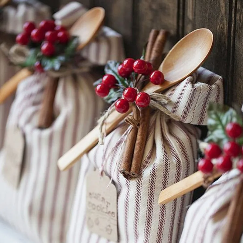 100 шт. Рождественские ремесла Искусственные красные ягоды Холли Рождественская