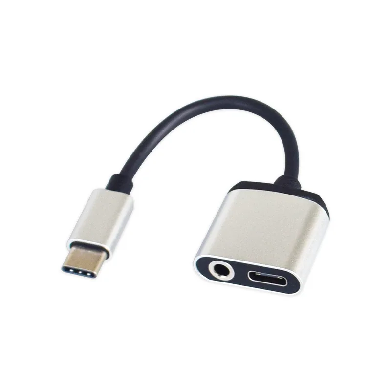 Адаптер для наушников usb type c до 3 5 мм и 2 в 1 зарядки прослушивания музыки