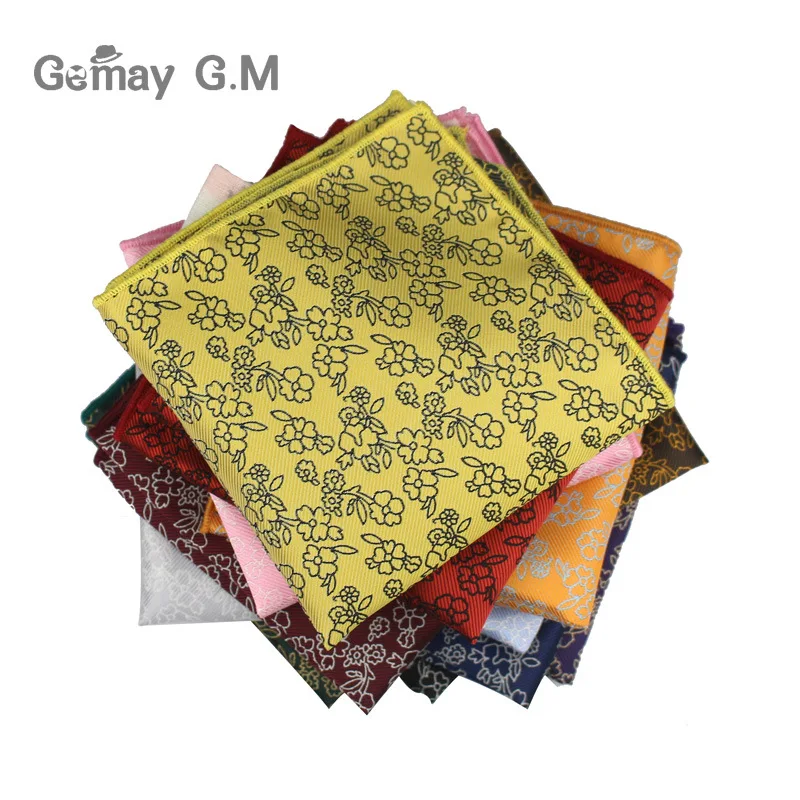 Polyester Woven Handkerchief Mens Business Suit Floral Pocket Square Hankies Classic Design Plaid Towel Hanky|design handkerchief|handkerchief