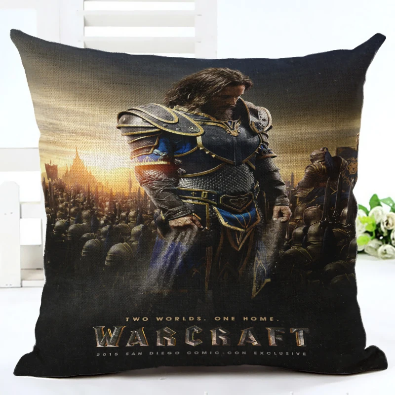 WOW Warcrafted movie Llane Wrynn Lothar Khadgar The ALLIANCE Throw Наволочка для дома дивана спинки