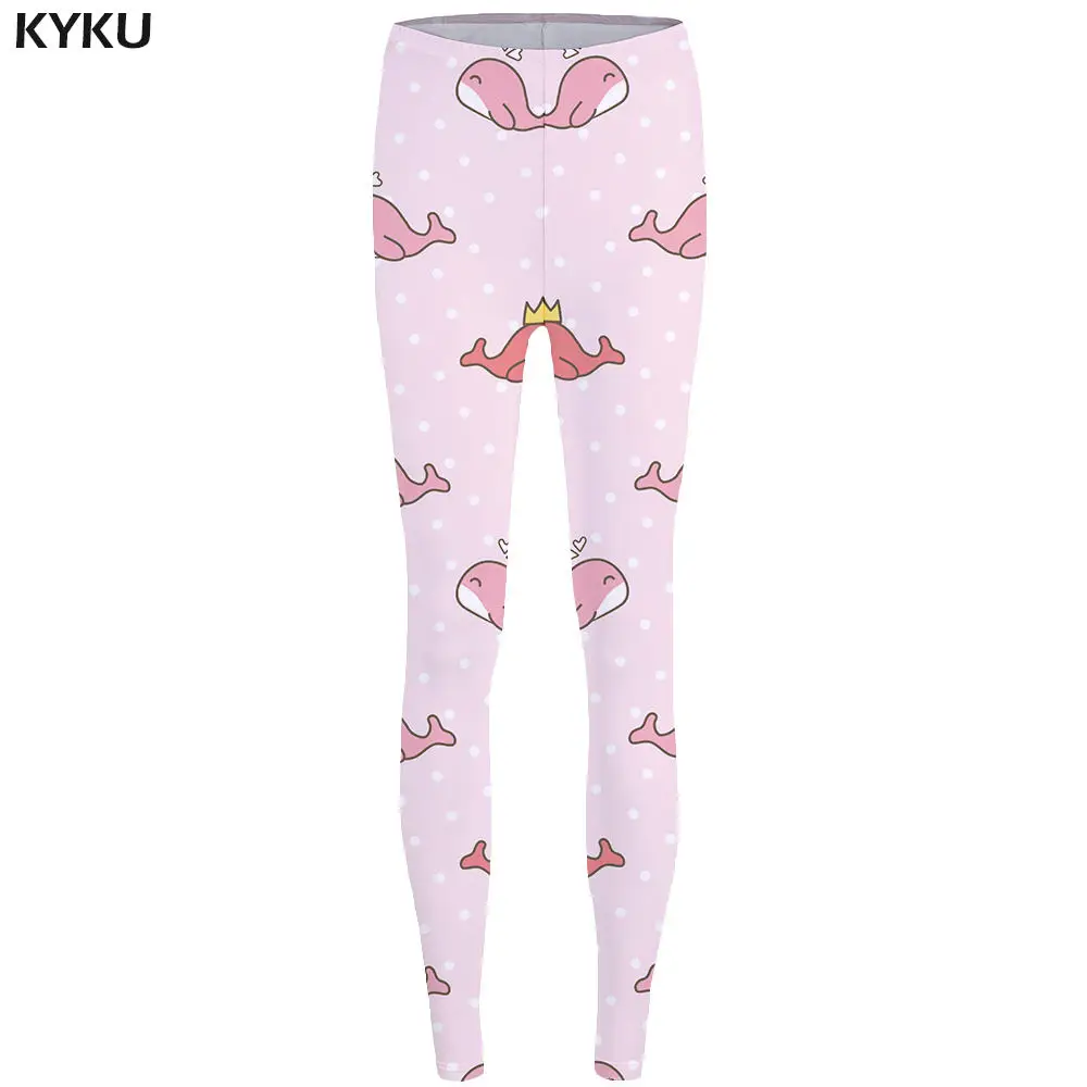 leggings 16 KYKU бренд панда леггинсы розовые леггинсы с 3D принтом брюки Узкие Высокая талия для женщин теплые зимние модные низ - Цвет: leggings 16