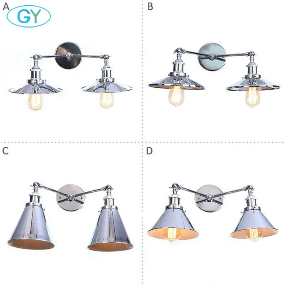 Старинный двойной Настенный бра винтажный промышленный 2 светильник s настенный