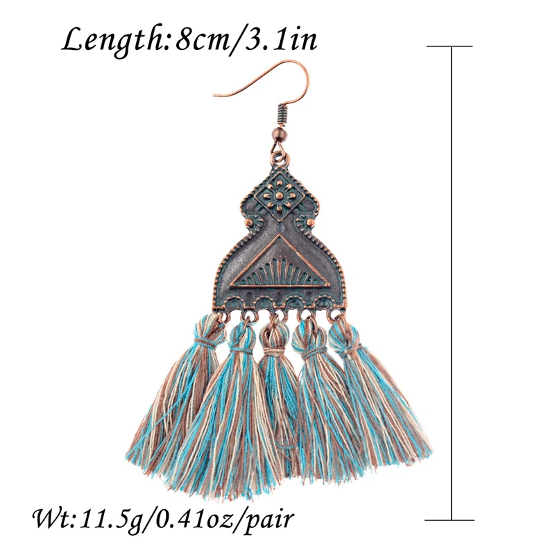 Женские серьги с кисточками Jhumka классические длинные серьги-подвески в