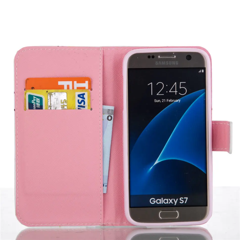 Роскошный кожаный чехол для Samsung Galaxy S8 Plus S7 S6 Edge S5 J1 Mini A3 A5 2016 A7 2017 J310 J510 Fundas кошелек