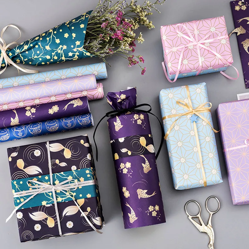 50*70cm 8pcs/lot Gift Wrapping Paper Handmade DIY Packaging Material Kraft Bouquet Florist Supplies | Дом и сад