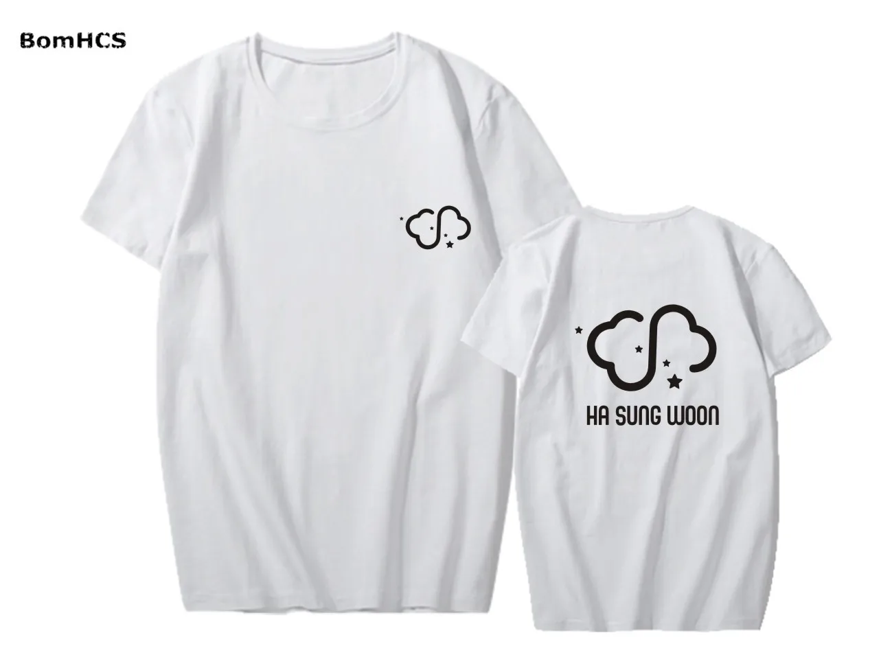 Хлопковая футболка BomHCS Kpop want ONE MY MOMEN базовая уличные повседневные топы унисекс